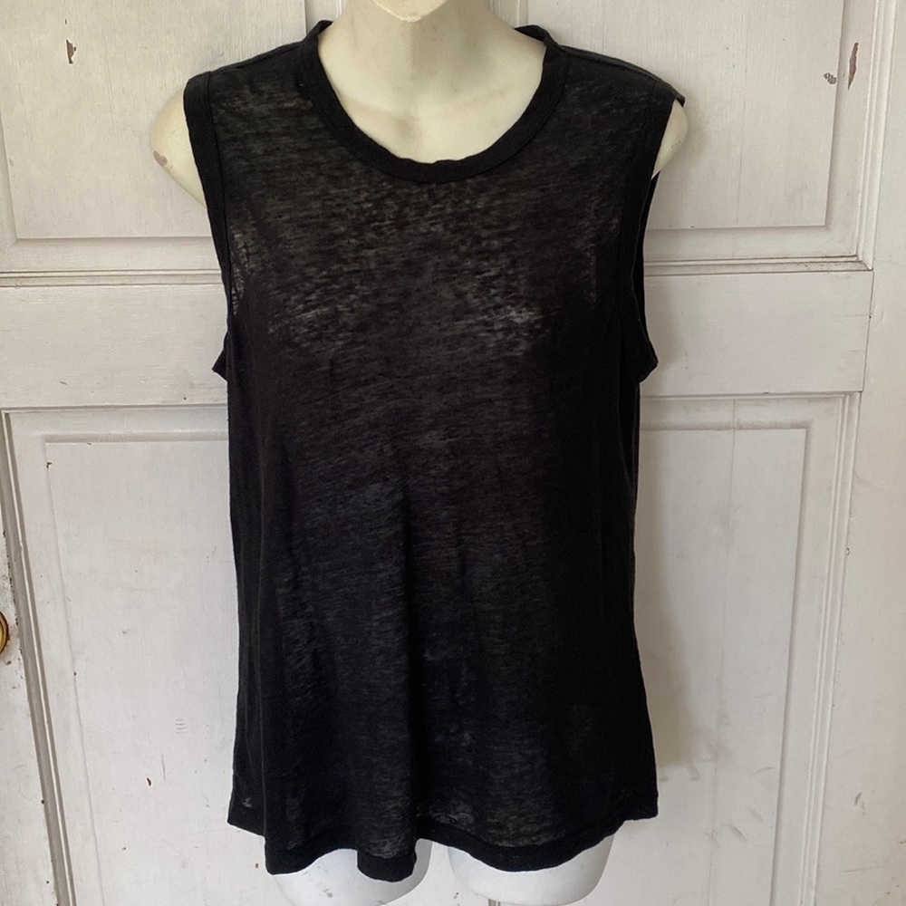 ALC sleevless knit top with open back.